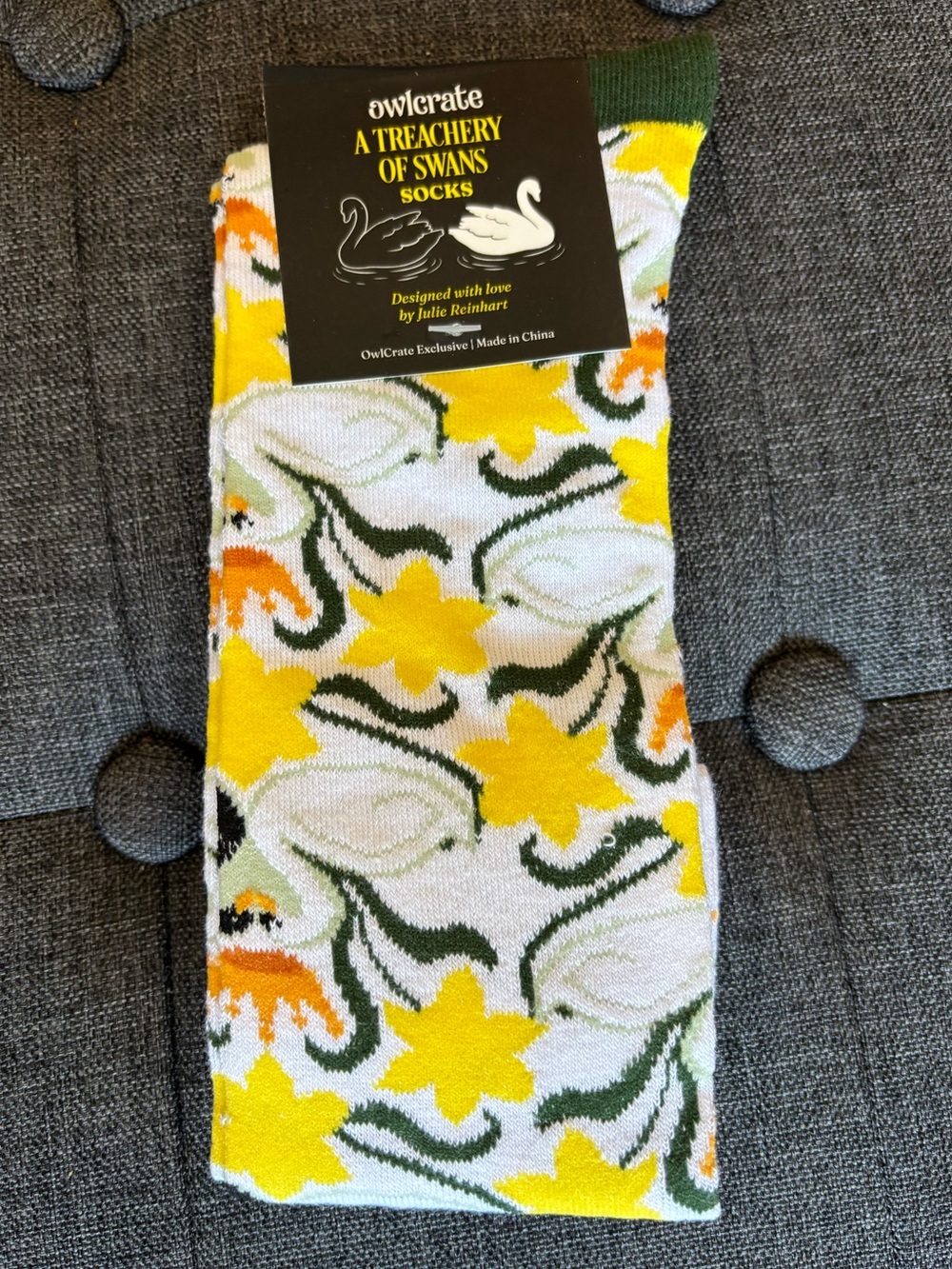 OwlCrate | A Treachery of Swans | Socks | January 2026 YA Box | NWT